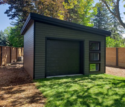 Summerwood Urban Garage Kit — Modern Flat-Roof Design with 10' Ceilings