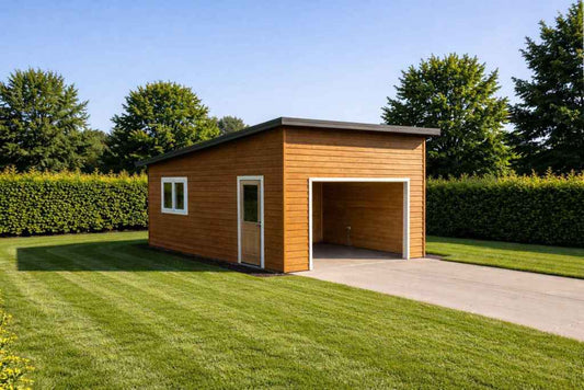 The Torrey Pines Edition — 17x23 EZ Log Garage Kit by Swing Sheds