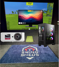 The Augusta Studio 16x20 Golf Simulator Shed – Base, 1080P HD & 4K Packages