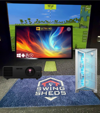 The Pebble 12x20 Golf Simulator Shed – Base, 1080P HD & 4K Packages