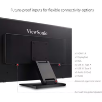 ViewSonic 27" 1080p 10-Point Touch Monitor – Full HD, HDMI, DP, Ergonomic, Speakers