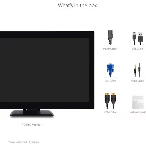 ViewSonic 27" 1080p 10-Point Touch Monitor – Full HD, HDMI, DP, Ergonomic, Speakers